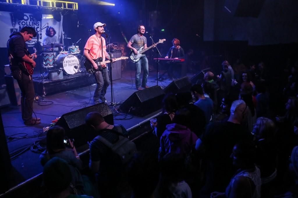 A Mouthful of Thunder performs their set at the Aggie Theatre on Friday night during the 5th annual Foco MX festival.
