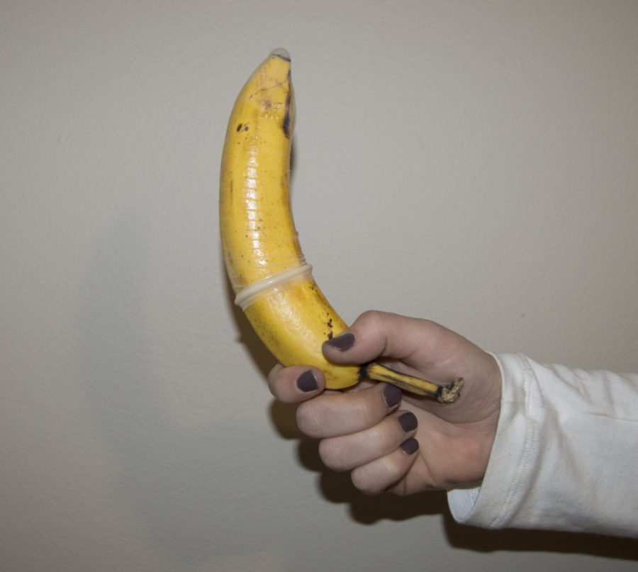 Condom on a banana.