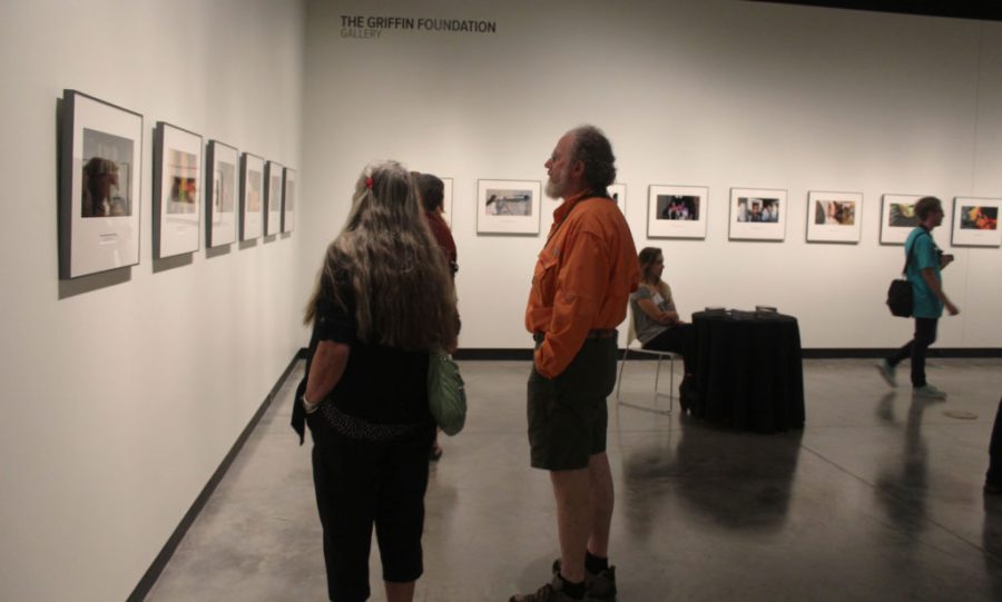 people viewing a Photography Exhibition