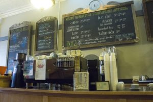 The Bean Cycle menu board
