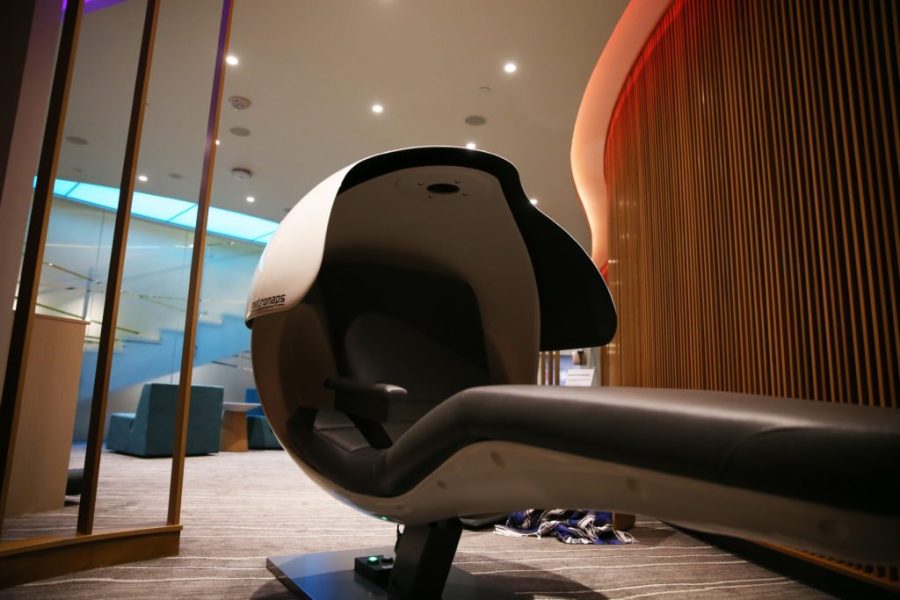 A Futuristic Nap Pod located in the new Health Center