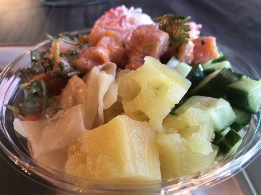 Poke+bowls+start+at+%246.95+and+offer+a+variety+of+toppings+and+mix-ins.+