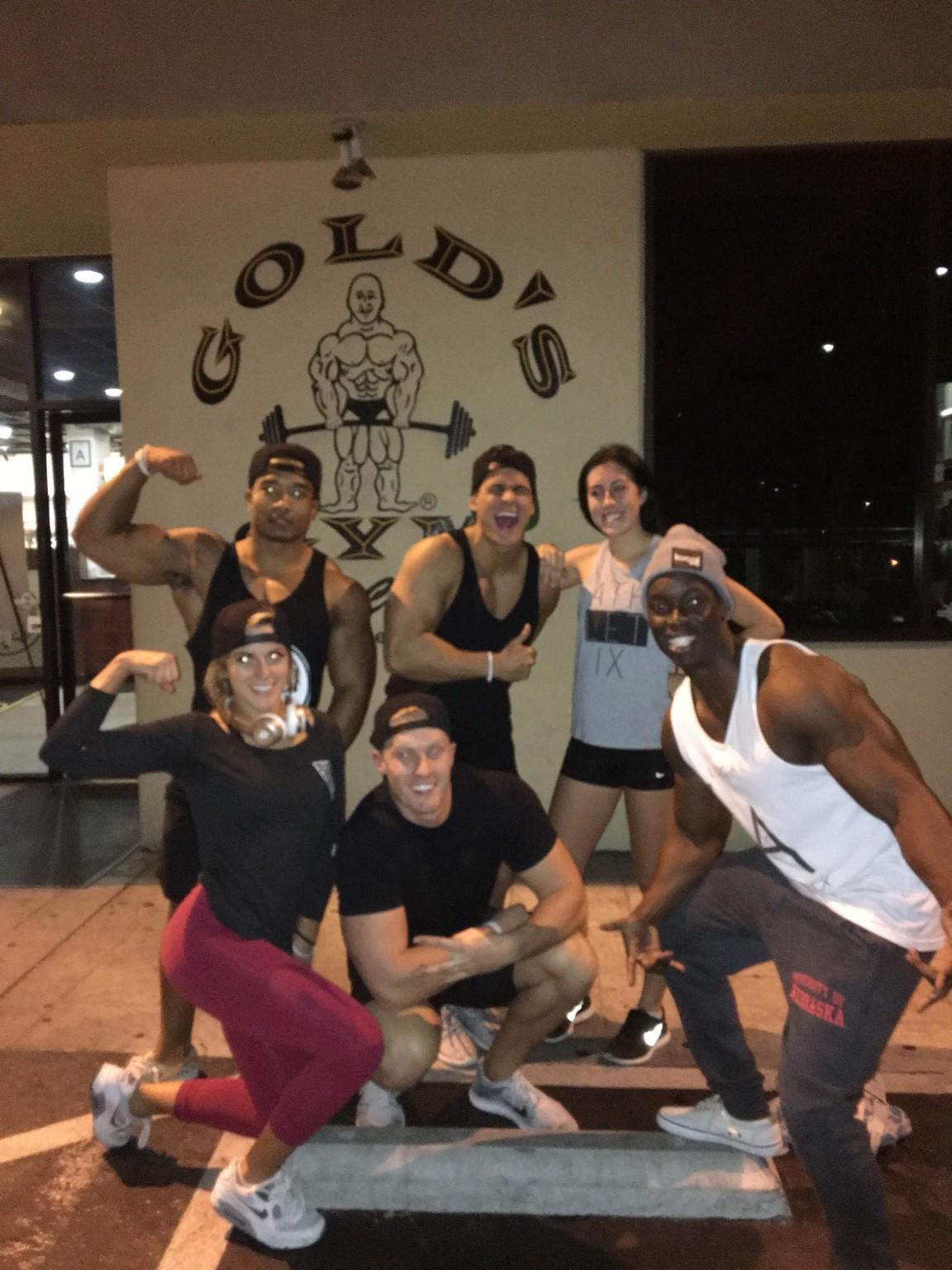 The Local Athletix team at Gold's Gym in LA. Photo courtesy of Local Athletix.