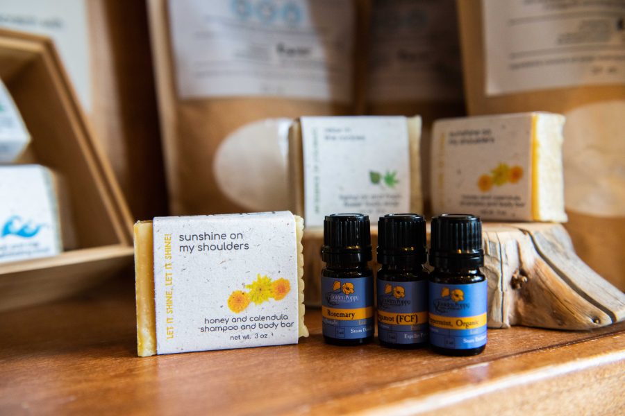 Soap and essential oil products from Sunlit Mountain