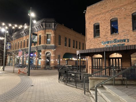 Old Town Fort Collins empty at night