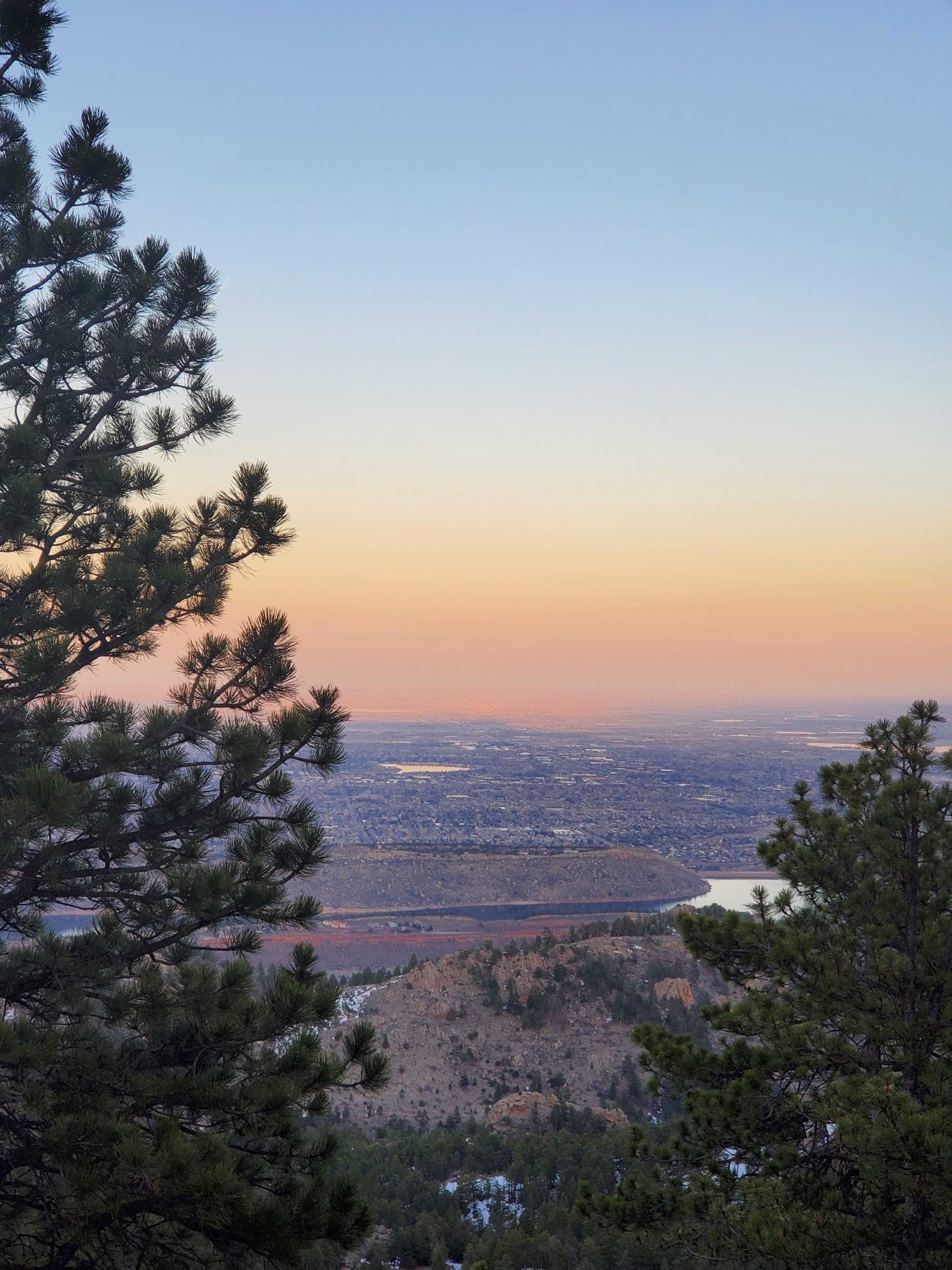 Fort Collins as seen from the summit of Horsetooth Rock