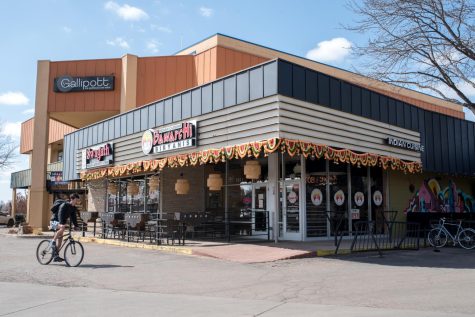 Bawarchi Biryani Point, an Indian restaurant serving South-Indian cuisine, and Swagath, an Indian grocery store located next to Bawarchi on South College and Prospect in Fort Collins. (Pratyoosh Kashyap | College Avenue Magazine)