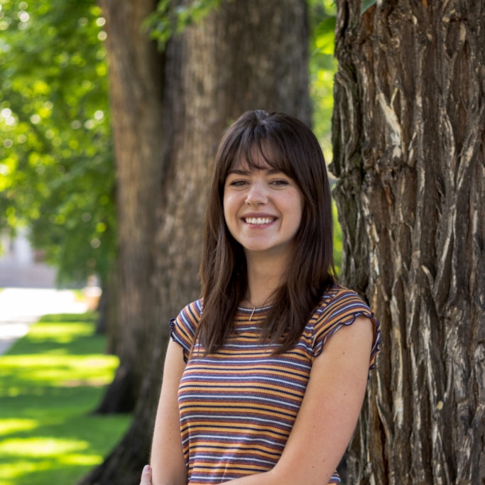 Sasha Beran-Hughes poses for a portrait in The Oval at Colorado State University Aug. 10. Beran-Hughes is the 2021-2022 Visual Editor for College Avenue Magazine, an independent magazine under Rocky Mountain Student Media. (Michael Marquardt | College Avenue)