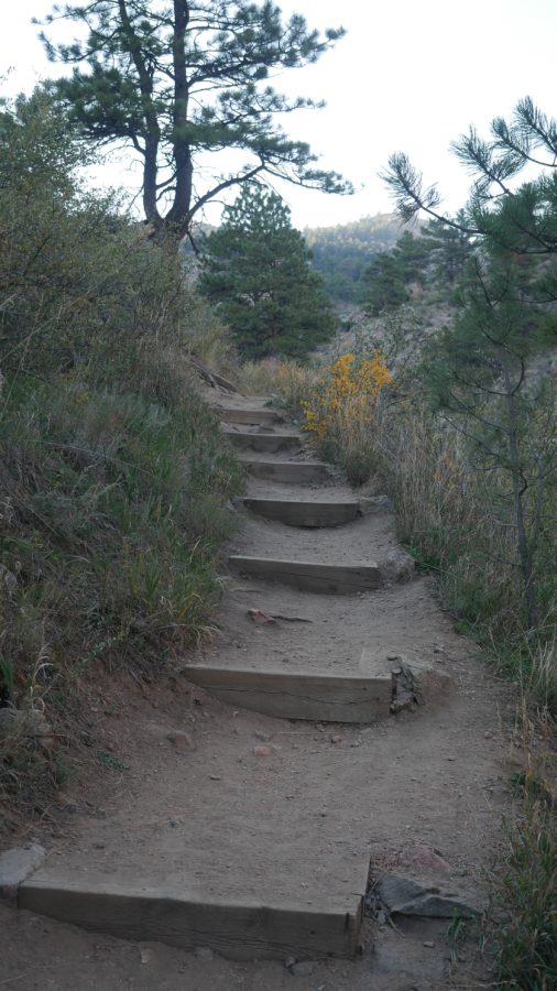 A series of step leading up the Horsetooth Falls trail Oct 16.
