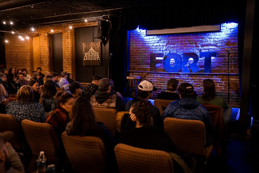 The crowd at The Comedy Fort waits for the show to start.