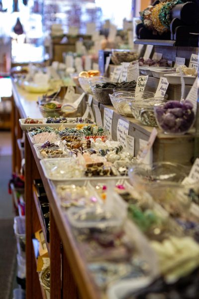 Northern Lights Crystals, Books & Gifts located on S. College Ave., sells a variety of crystals for metaphysical use Jan. 27.