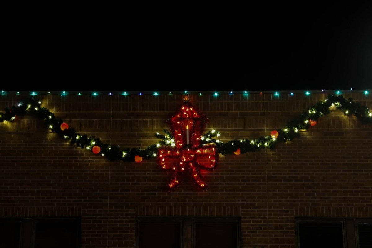 Decorations on a building in Old Town, Fort Collins Dec. 6, 2024.