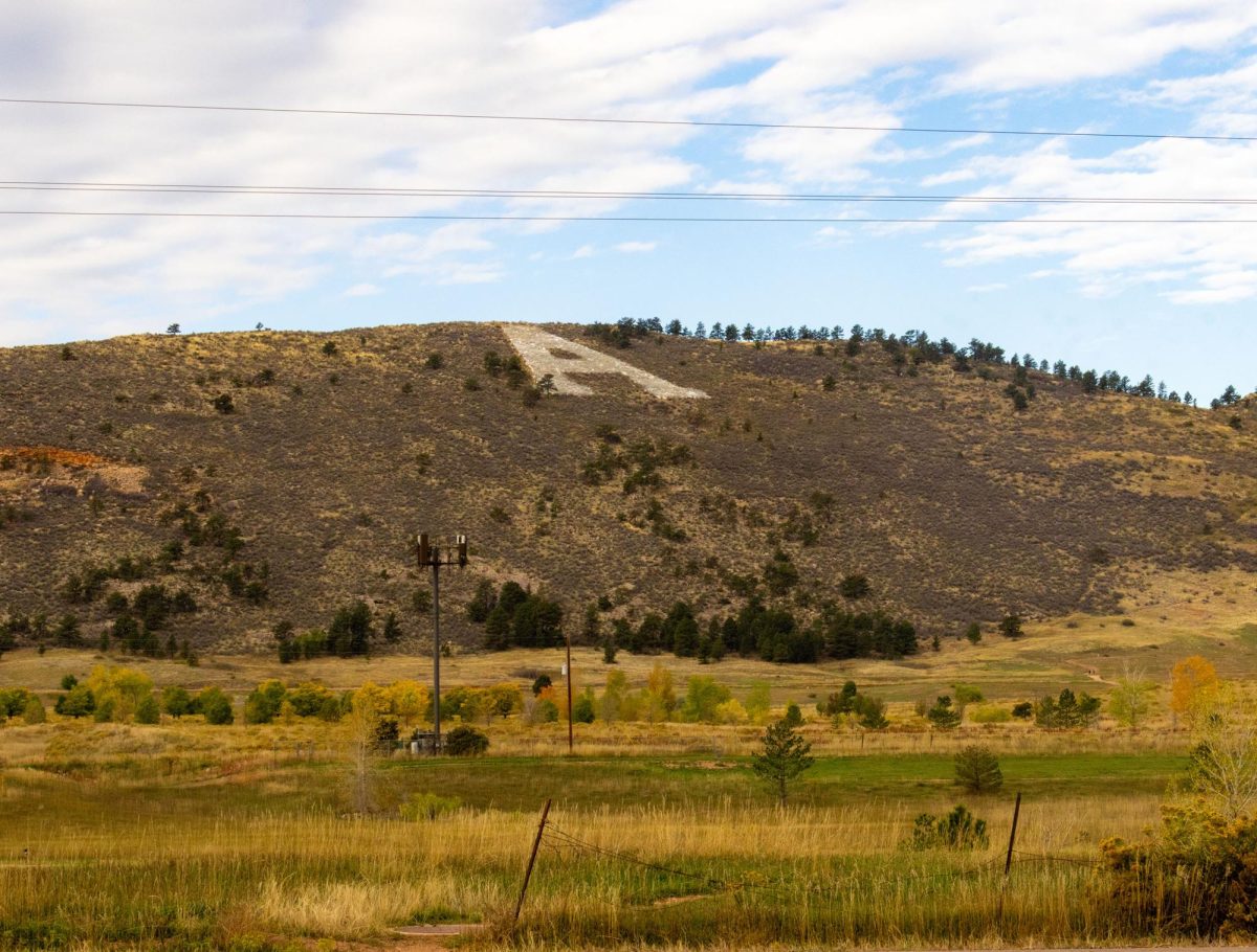 Iconic Fort Collins landmark, the "A," overlooks a field, Fort Collins, Colo. Oct. 13.