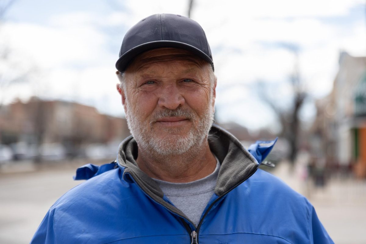 David Williams smiling for a portrait after sharing his story, Fort Collins, Colo., March 16.