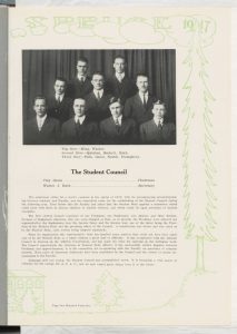 The 1917 collection of Silver Spruce, featuring the developing student council, Fort Collins, Colo., 1917.